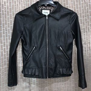 Faux Girls Leather Jacket